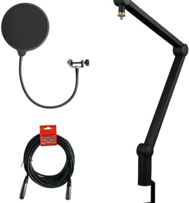 Boom Arm and Pop Filter for Podcast Mic - Blue Yeti