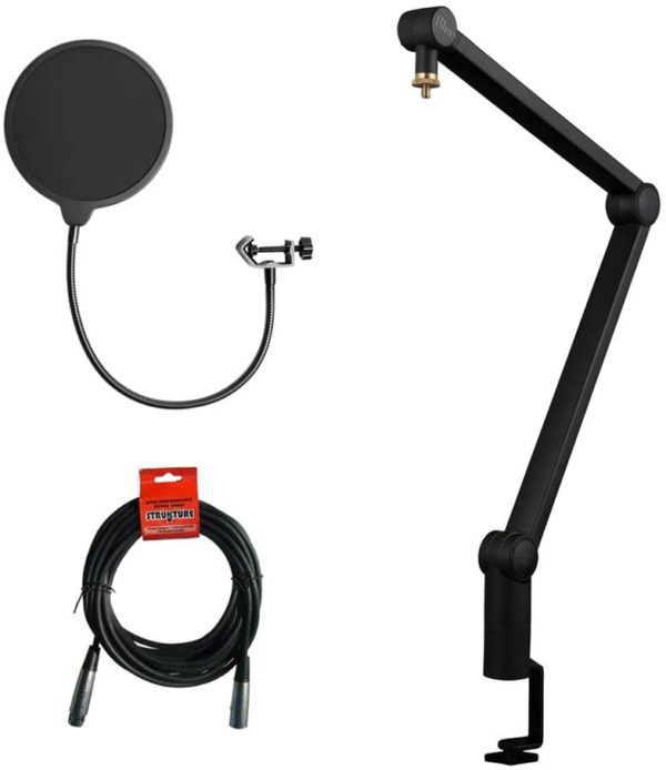 Boom Arm and Pop Filter for Podcast Mic - Blue Yeti